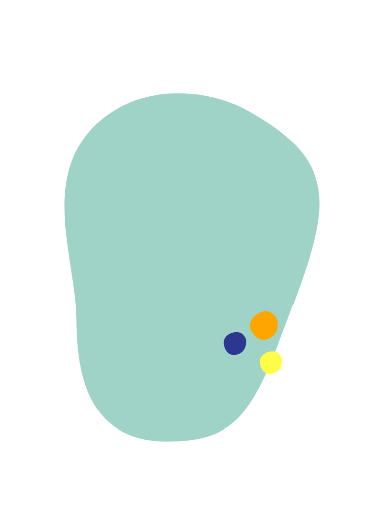 forme abstraite turquoise